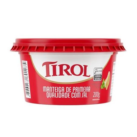MANTEIGA TIROL TABLETE COM SAL 200G