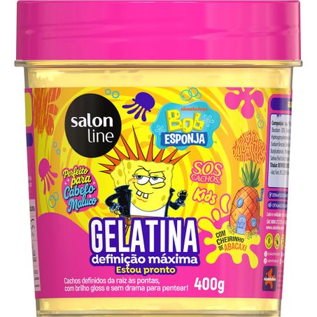 CONDICIONADOR SALON LINE SOS GELATINA KIDS BOBO ESPONJA DEFINIÇÃO MAXIMA 400G