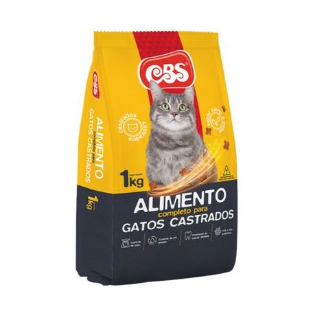 RAÇÃO PARA GATO CBS CASTRADOS PEIXE/CARNE 1KG