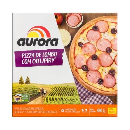 Pizza Congelada Aurora Lombo com Requeijão Embalagem 460G