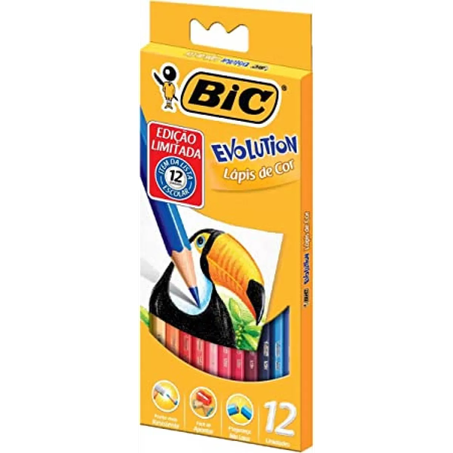 LÁPIS DE COR BIC EVOLUTION CAXA C/12UNID