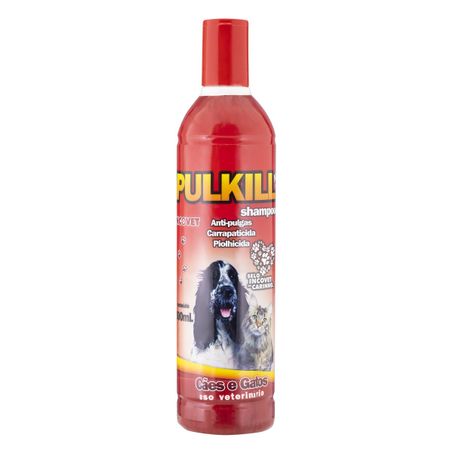 SHAMPOO PARA CÃES E GATOS ANTIPULGAS, CARRAPATICIDA E PIOLHICIDA INCOVET PULKILL