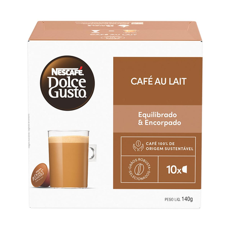 Cápsula Dolce Gusto 100g - Café Au Lait - 10 Cápsulas