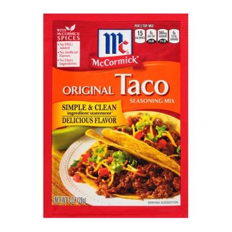 Tempero tacos original mccormick 28g