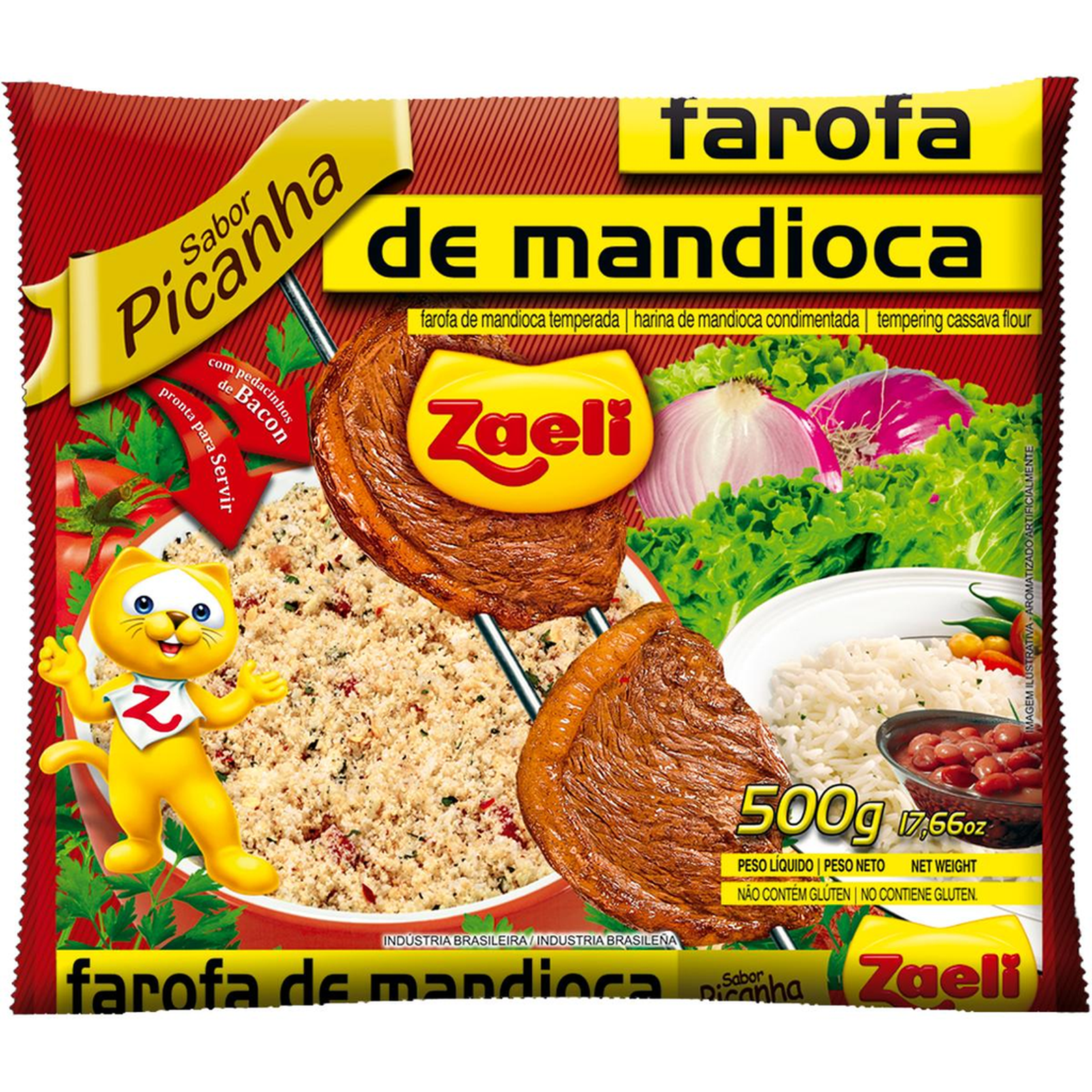 Farofa de Mandioca Temperada Zaeli 500g - Picanha