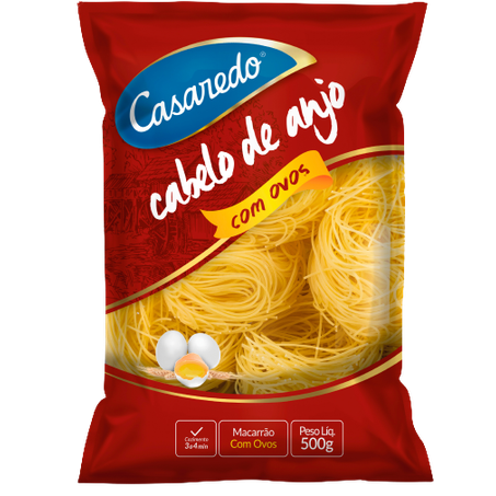 Massa casaredo c/ovos cabelo anjo 500g