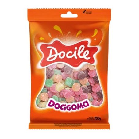 Bala Docile Goma Tubo Sortido 700G