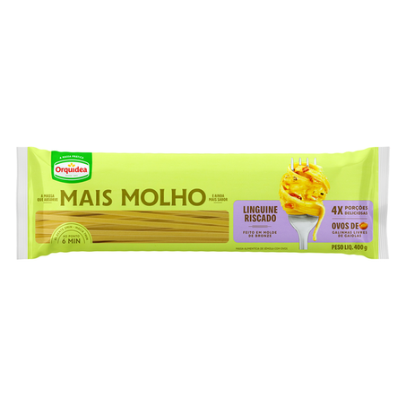 Massa com ovos linguine orquidea 400g