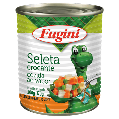 Seleta de Legumes em Conserva Fugini Cozida no Vapor Crocante Lata 170gr