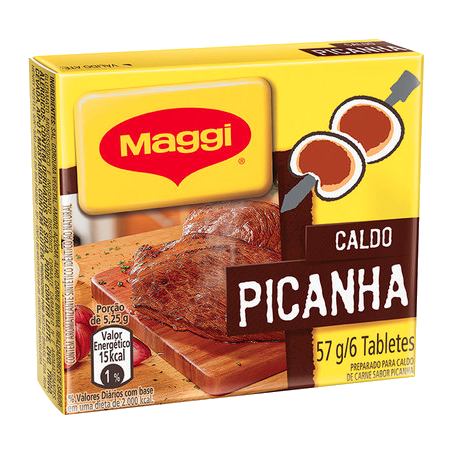 CALDO EM TABLETE PICANHA MAGGI COM 6 UNIDADES