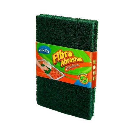 Esponja fibra abrasiva verde alklin