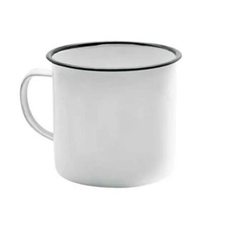 Caneca esmaltada branca yangzi 600ml