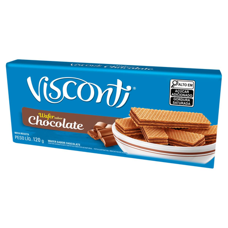 Biscoito Wafer Visconti 120g - Chocolate