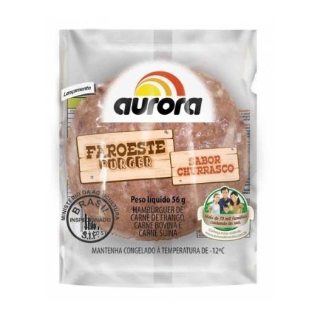 Hamburguer aurora faroeste burguer 56g
