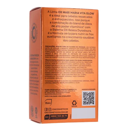 Tônico Capilar Fortalecedor Mari Maria Ox Vita Glow Frasco com 30Ml 360-16
