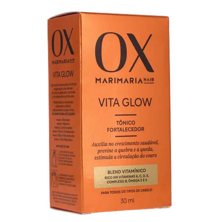 Tônico Capilar Fortalecedor Mari Maria Ox Vita Glow Frasco com 30Ml 360-33