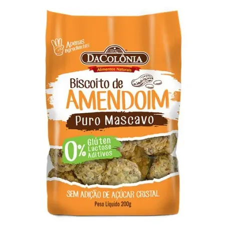 BISCOITO DE AMENDOIM 200G - DA COLONIA