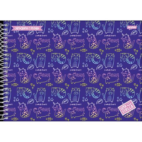 CADERNO DESENHO ESPIRAL CAPA DURA FLOW C/80 FOLHAS