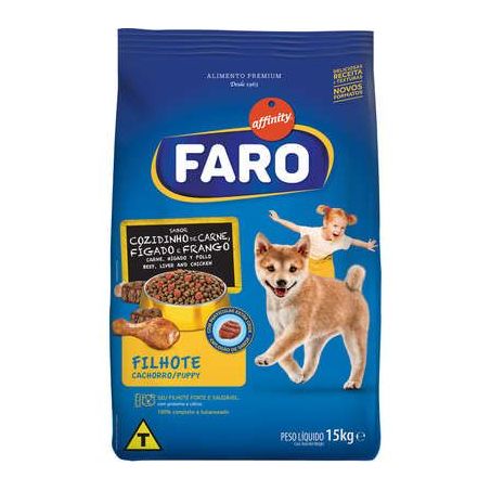RACAO CAES FARO FILHOTE CARNE E FRANGO 2KG
