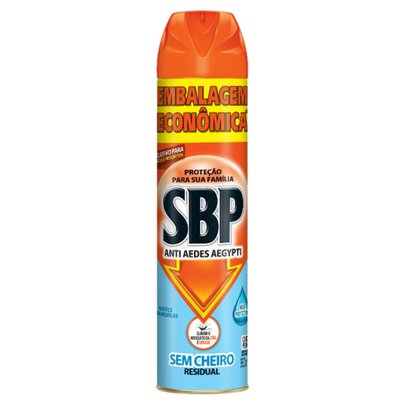 Multi-inseticida Aerossol SBP 360ml - Anti Aedes Aegypti - Sem Cheiro