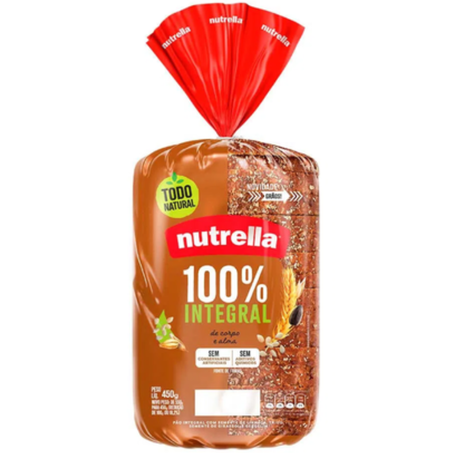 Pao nutrella 450g 100% integral