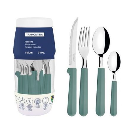 FAQUEIRO TRAMONTINA TULUM 24PC MENTA