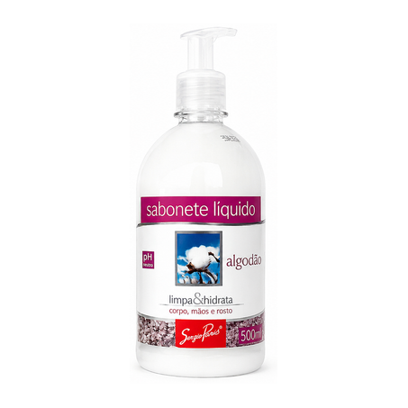 SABONETE LÍQUIDO SERGIO PARIS ALGODÃO PUMP 500ML