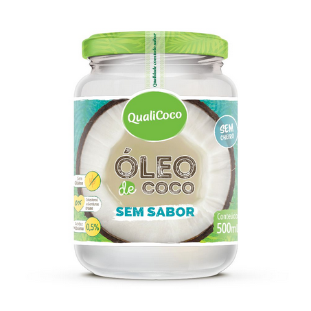 Oleo de coco s/sabor 500ml qualicoco