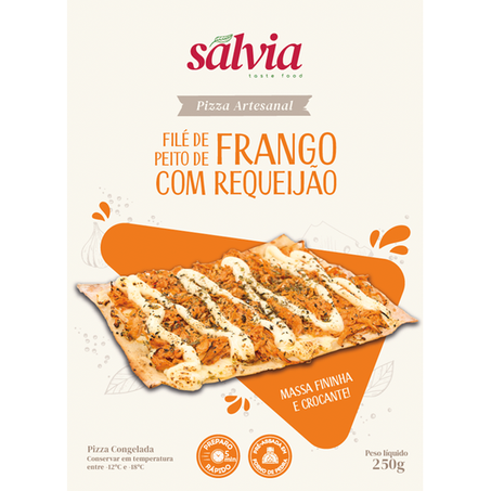 PIZZA SÁLVIA FRANGO C/REQUEIJÃO 250G