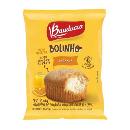 Bolinho bauducco laranja 40g.