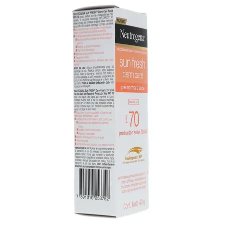 PROTETOR SOLAR FACIAL NEUTROGENA SUN FRESH DERM CARE SEM COR FPS 70 40G 360-12