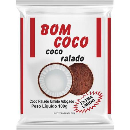 COCO RALADO BOM COCO 100G UMIDO ADOCADO
