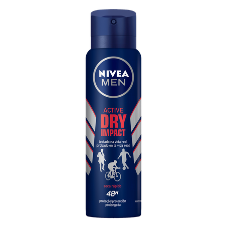 DESODORANTE AEROSSOL ACTIVE DRY NIVEA MEN IMPACT
