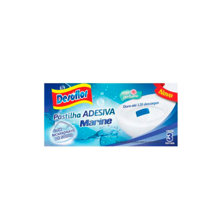 Pastilha Sanitária Desoflor Marine Caixa com 3 Unidades