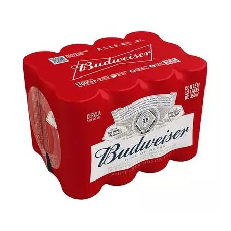 Cerveja budweiser sleek cx c/12 latas de 350ml