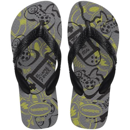 SANDÁLIAS HAVAIANAS KIDS ATHLETIC FC CINZA AÇO TAMANHO 27/28