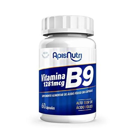 VITAMINA B9 300MG 60CAPS APISNUTRI 360-1
