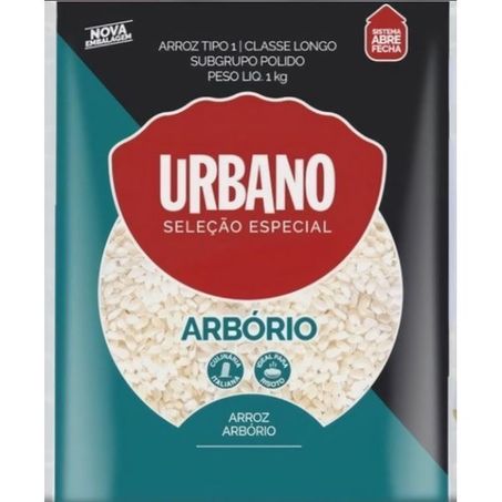 Arroz urbano arbório tipo 1 seleção especial pacote 1kg