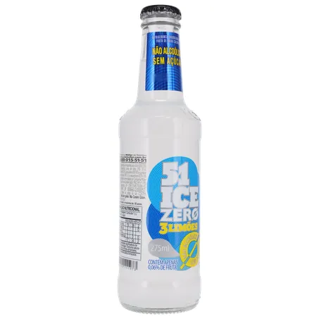 Bebida 51 Ice Sem Álcool Zero Açúcar 3 Limões Vidro 275ml 
  360-33