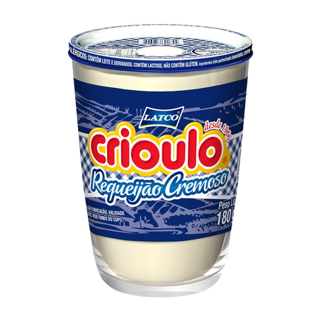 Requeijão Cremoso Crioulo 180g - Tradicional