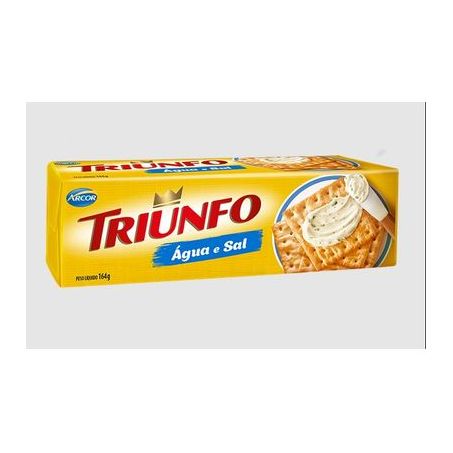Biscoito arcor triunfo 164g agua e sal