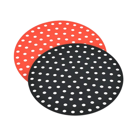Tapete Esteira Culinário Silicone Redondo Para Air Fryer / Fritadeira Elétrica 22,8CM 