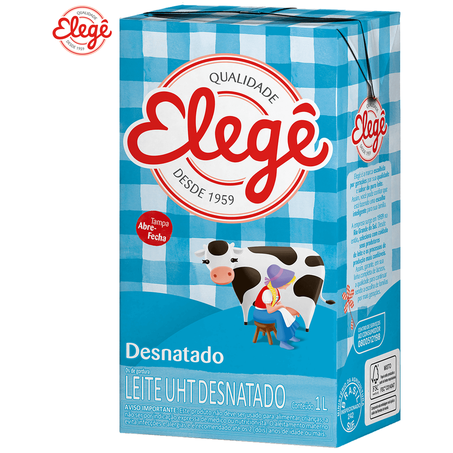 LEITE ELEGÊ DESNATADO 0%GORD 1L