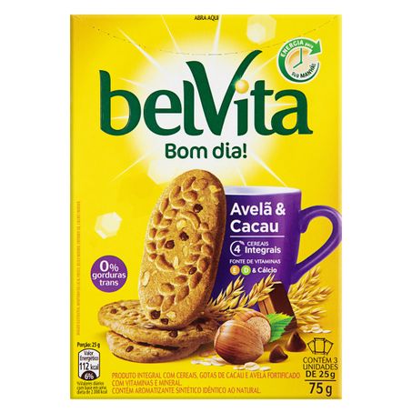 BISCOITO INTEGRAL AVELÃ & CACAU BELVITA