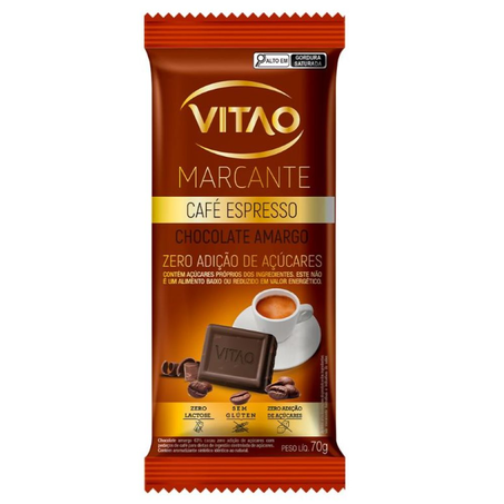 CHOCOLATE VITAO ZERO CAFE ESPRESSO BR 70G