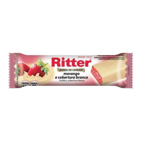 Barra Cereal Ritter Morango com Chocolate Branco Embalagem 25G