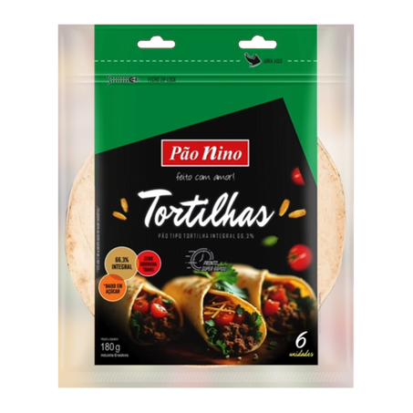 Pao Nino 180g Tortilhas Integral