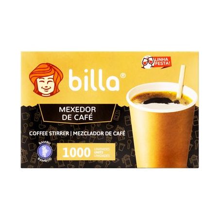 MEXEDOR DE MADEIRA BILLA PARA BEBIDAS 10CM COM 1000UN