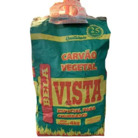 Carvao vegetal bela vista 8kg com acendedor em gel