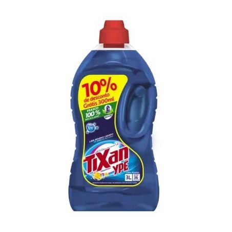 Lava Roupas Liquido Tixan 3l Primavera Gratis 300ml